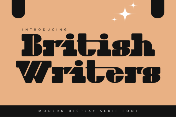 British Writers: A Bold, Retro Slab Serif Font