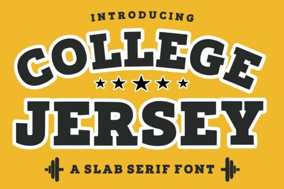 College Jersey: A Bold Varsity Font