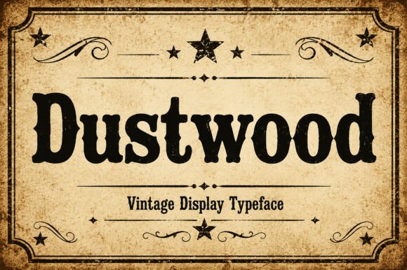 Dustwood: A Whimsical yet Rugged Slab Serif for Creative Expression