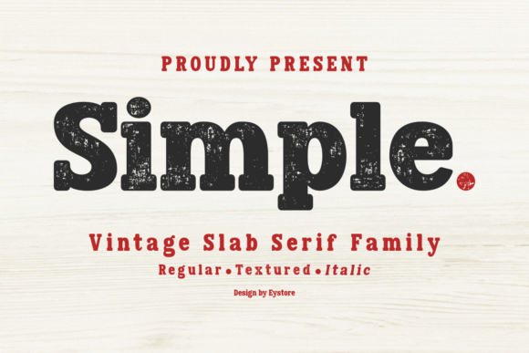 Simple: A Vintage Slab Serif Font with Timeless Appeal