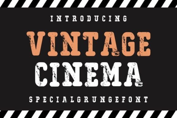 Vintagecinema Regular: A Bold Typographic Nostalgia for Modern Creators